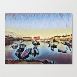 Boats in the Harbor  Canvas Print