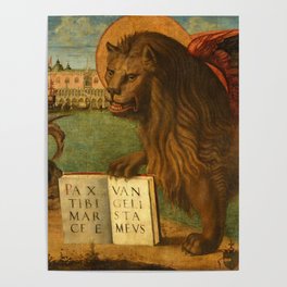 The Lion of Saint Mark, 1516 by Vittore Carpaccio Poster