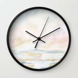 Golden Hour - Pastel Seascape Wall Clock
