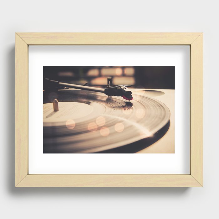 Record player Recessed Framed Print