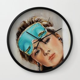 Audrey Hepburn Tiffany mask Wall Clock