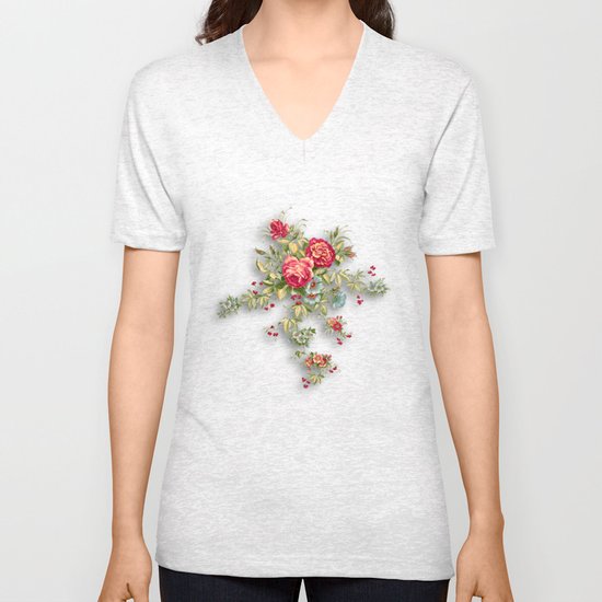 flowers Unisex V-Neck