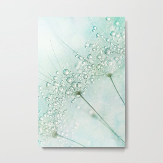 Baby Blue Sparkles Metal Print
