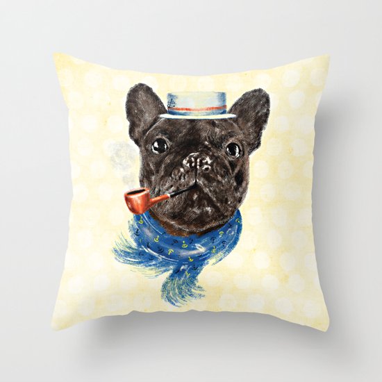 Mr.Fransk Throw Pillow