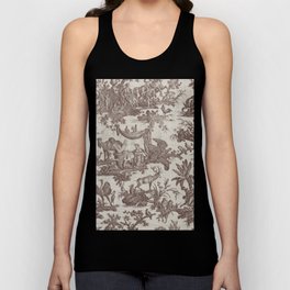 Antique 19th Century Exotic Animals French Tapestry Tank Top