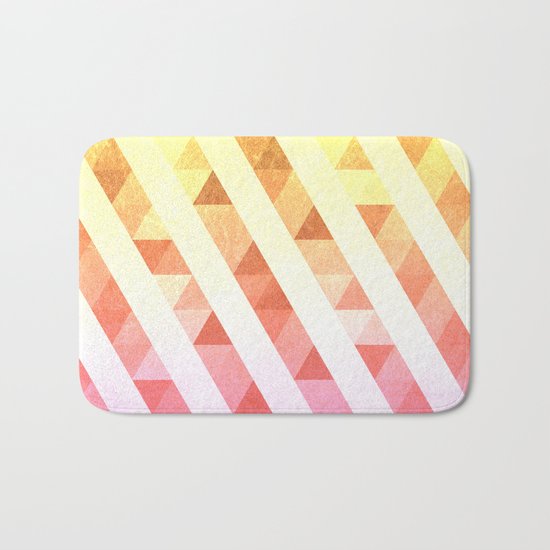 Triangles Lines Pattern Bath Mat