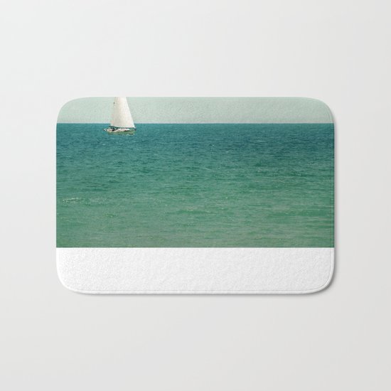 Minty Sail Bath Mat