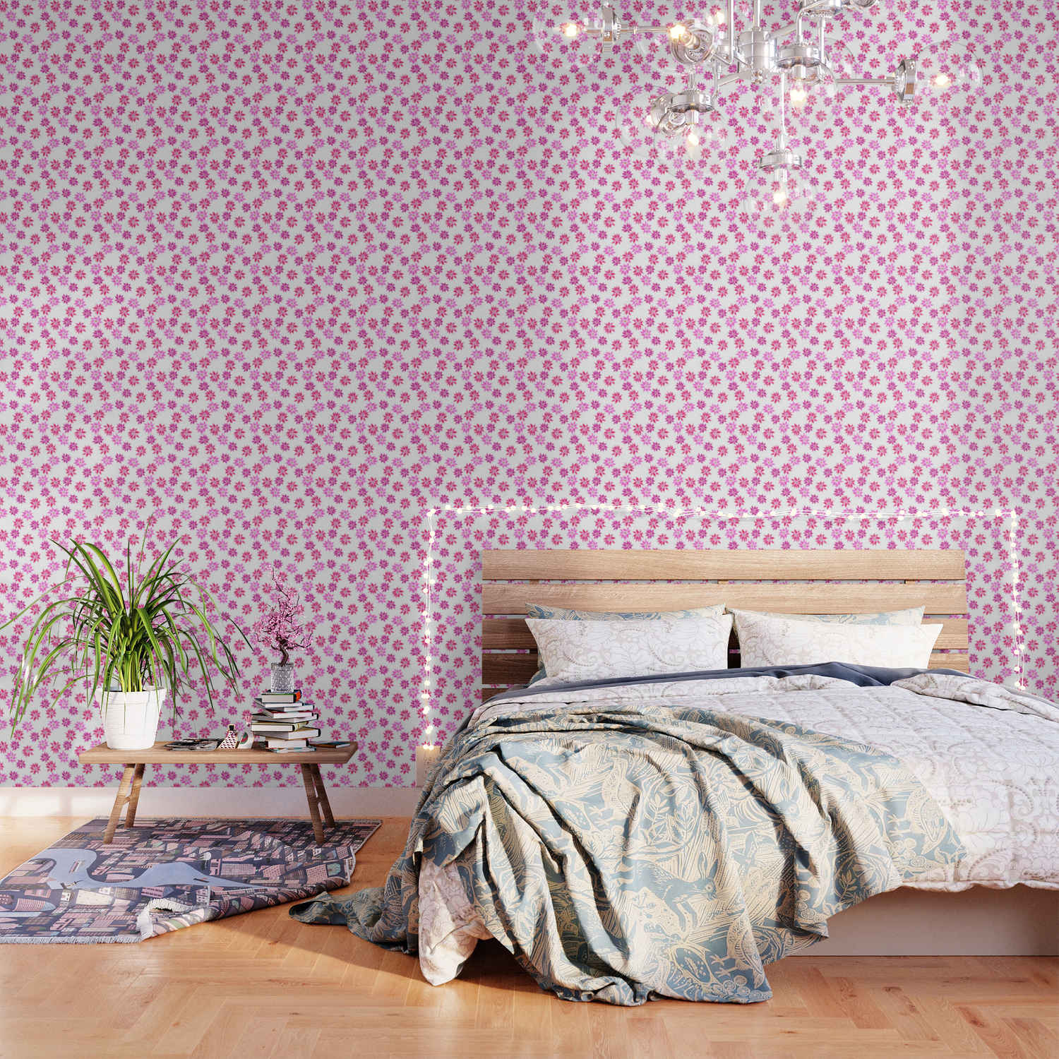 Bright Winter Flowers Wallpaper By Byrewilde Society6