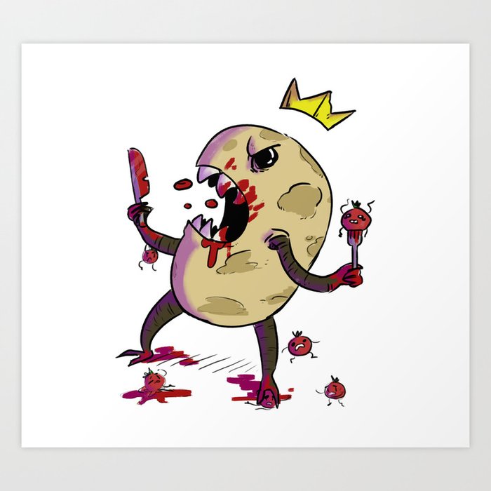 Potato King Art Print