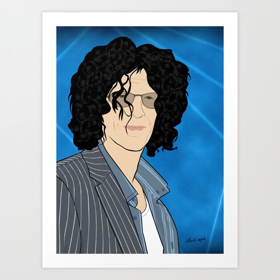 Howard Stern Cartoon Art Print
