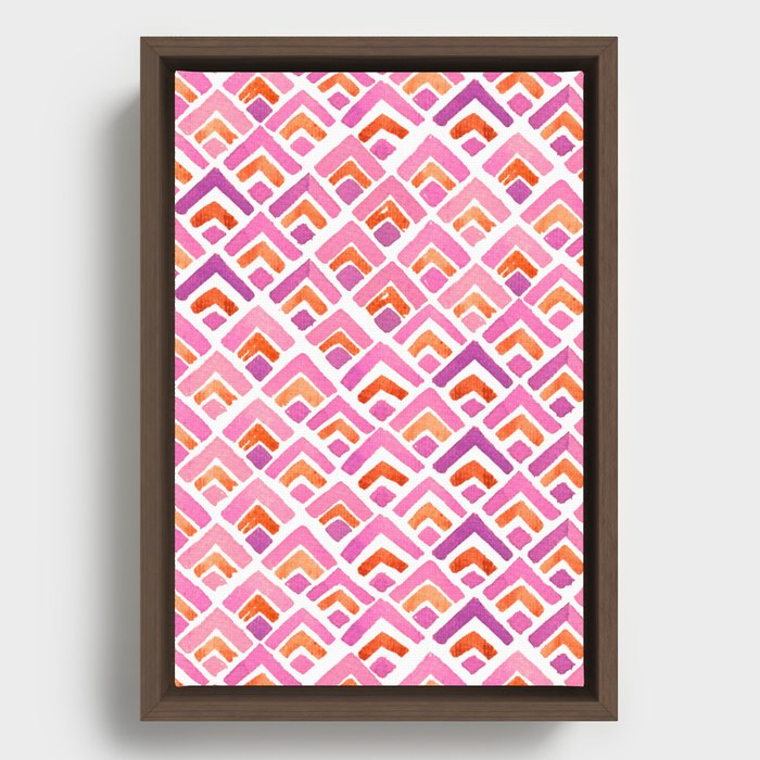 Sewatdee Pink Pattern Framed Canvas