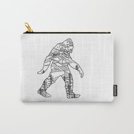 Bigfoot in the pacific northwest Carry-All Pouch | Trees, Sasquash, Pdx, Graphite, Ink Pen, Pnw, Drawing, Bigfoot, Mountains 