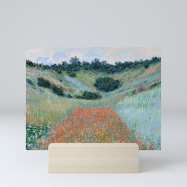 Claude Monet Poppy field in a hole near giverny Mini Art Print