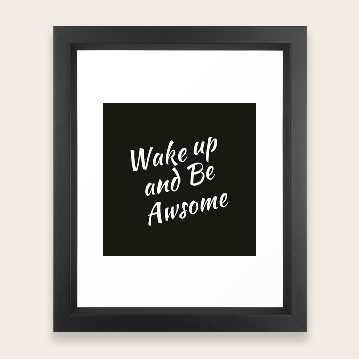 Bedroom Teen Room Black Pillow Wakeup Quotes Framed Art Print By Gypsydreams06 Society6