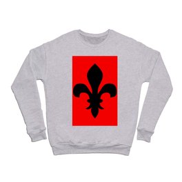 Fleur de Lis (Black & Red) Crewneck Sweatshirt