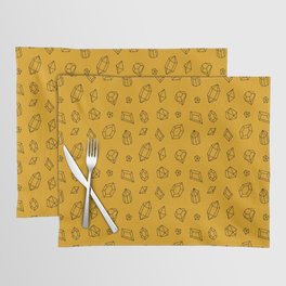 Mustard and Black Gems Pattern Placemat
