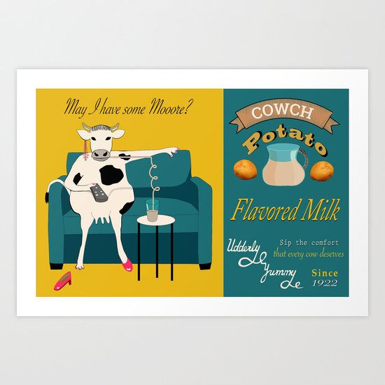 Cowch Potato flavored milk Art Print