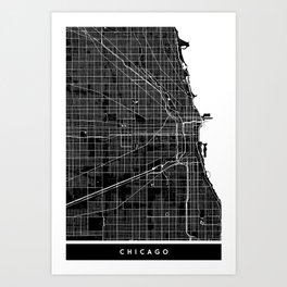 Chicago - Minimalist City Map Art Print