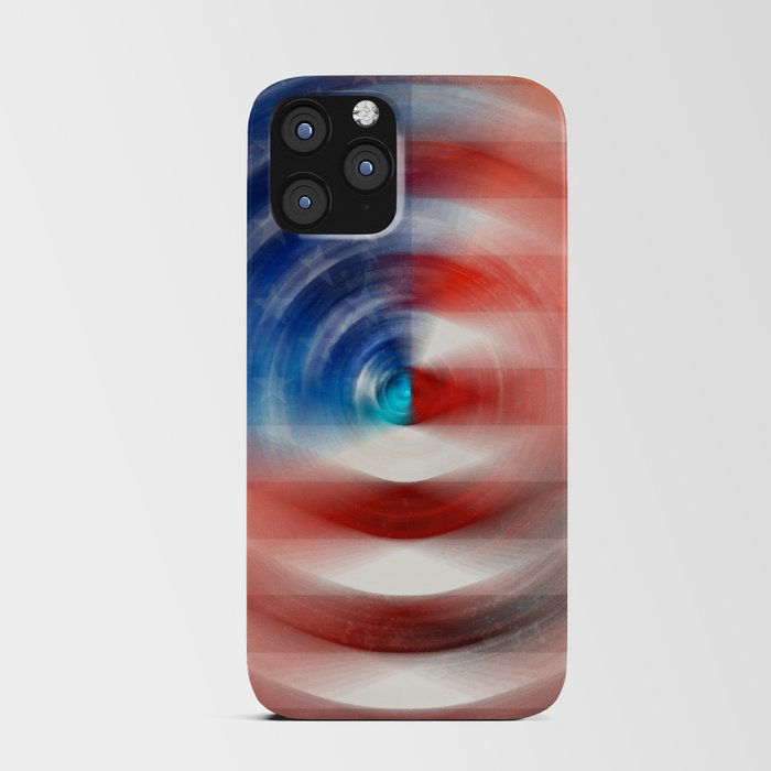 Red White And Blue Hues - Americana US Flag Art iPhone Card Case