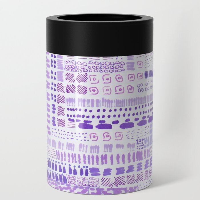 purple lilac ink marks hand-drawn collection Can Cooler