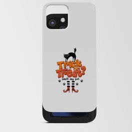Halloween trick or treat cat decoration iPhone Card Case