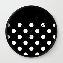 Black & White Polka Dots Wall Clock