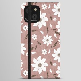 Flowers and leafs with texture  iPhone Wallet Case