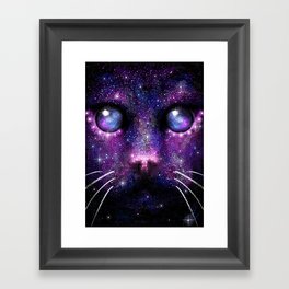 Space Cat Framed Art Print