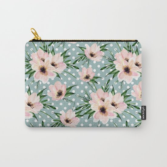 Vintage pattern. Watercolor flowers Carry-All Pouch