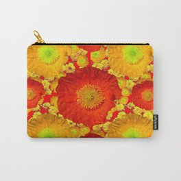 RED & GOLD CALIFORNIA POPPY ABSTRACT GARDEN ART Carry-All Pouch