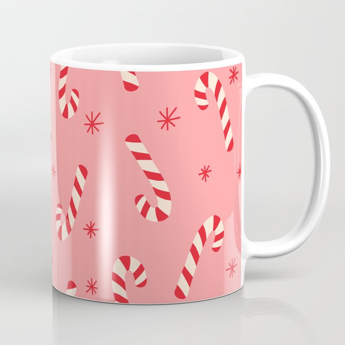 Candy Cane Pattern (red/pink) Coffee Mug