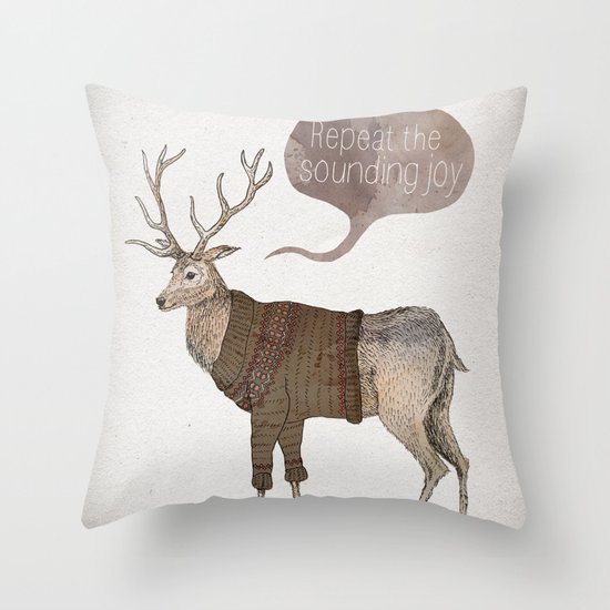 Repeat the Sounding Joy Throw Pillow