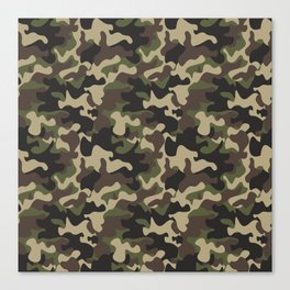 vintage military camouflage Canvas Print
