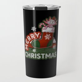 Merry Christmas Cute Axolotl Travel Mug