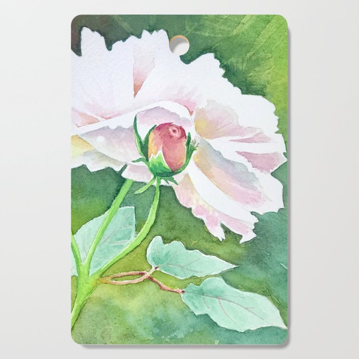 Pink Peony Watercolor by Kimberly Shaw Cutting Board