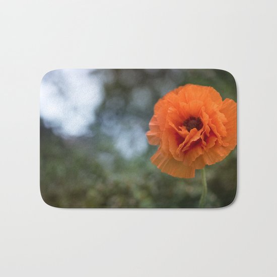 Enlightened Poppy - Poppies Flowers Flower on #Society6 Bath Mat