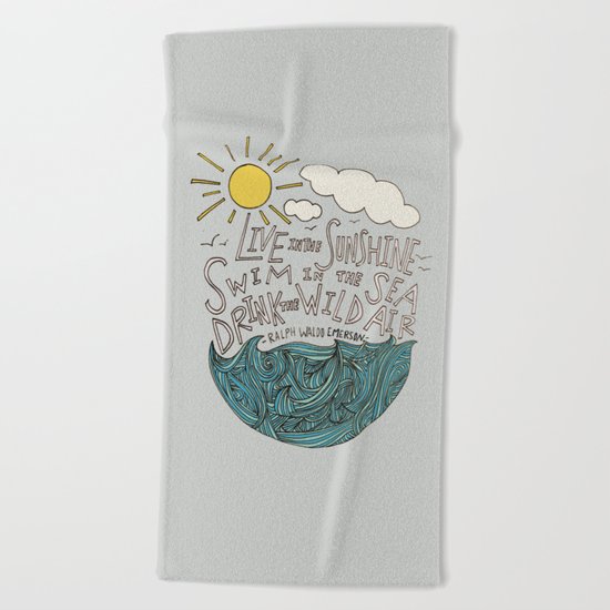Emerson: Live in the Sunshine Beach Towel