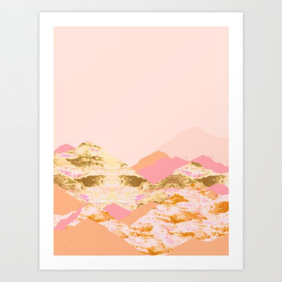 Graphic Mountains S Art Print