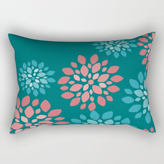 Flower Flurries Rectangular Pillow