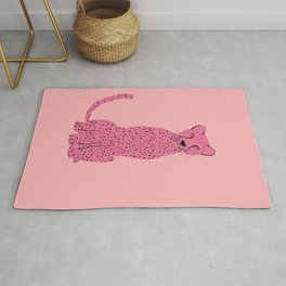 Preppy Aesthetic - Cute Pink Cheetah Area & Throw Rug
