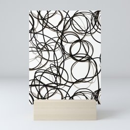 Black cables - abstract pattern Mini Art Print