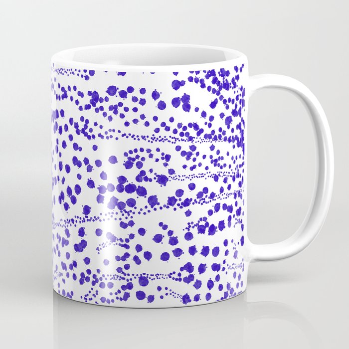 Strata - Organic Ink Blot Abstract in Cobalt Blue and White Coffee Mug