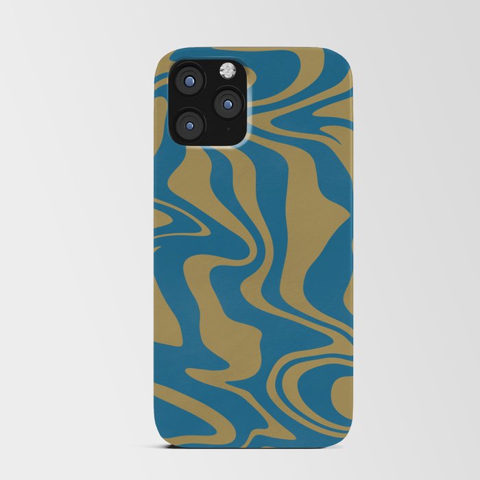 Liquify swirl blue sand pattern iPhone Card Case