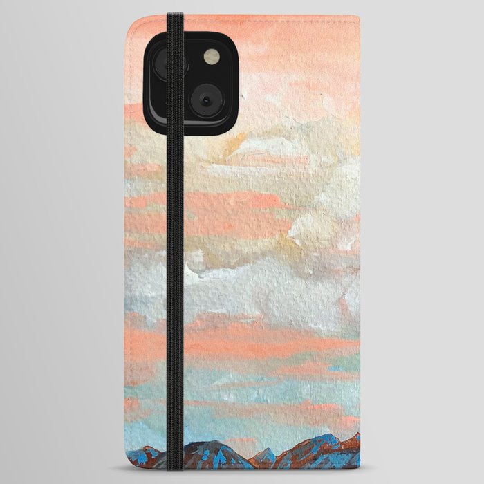 Mountain Sky in Watercolor iPhone Wallet Case