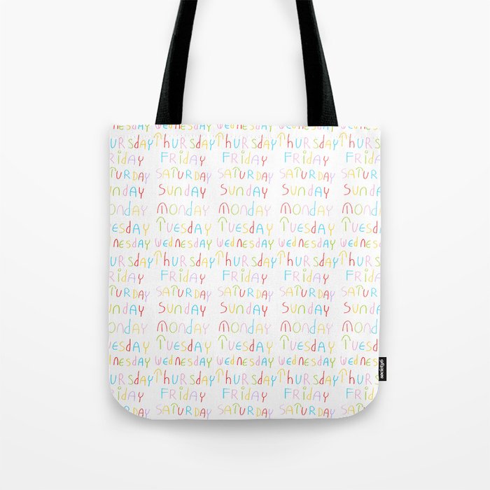 days in a week 2- day,week, daytime,dia,semana,child,school Tote Bag