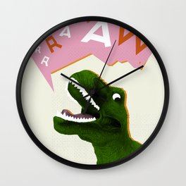 Dinosaur Raw! Wall Clock