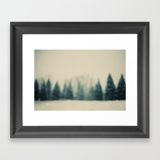 Frost and Fir Framed Art Print