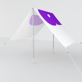 a (Violet & White Letter) Sun Shade
