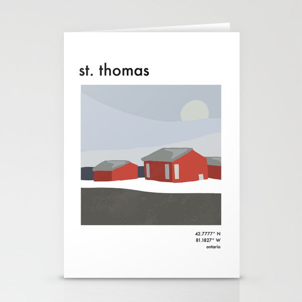 St Thomas Travel Poster Stationery Cards