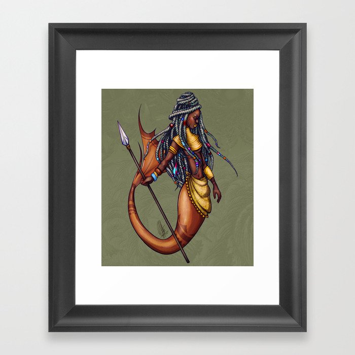 Tribal Mermaid Framed Art Print